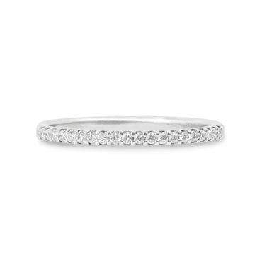Shared Prong Diamond Wedding Band (0.15tw) In Solid 14K White Gold