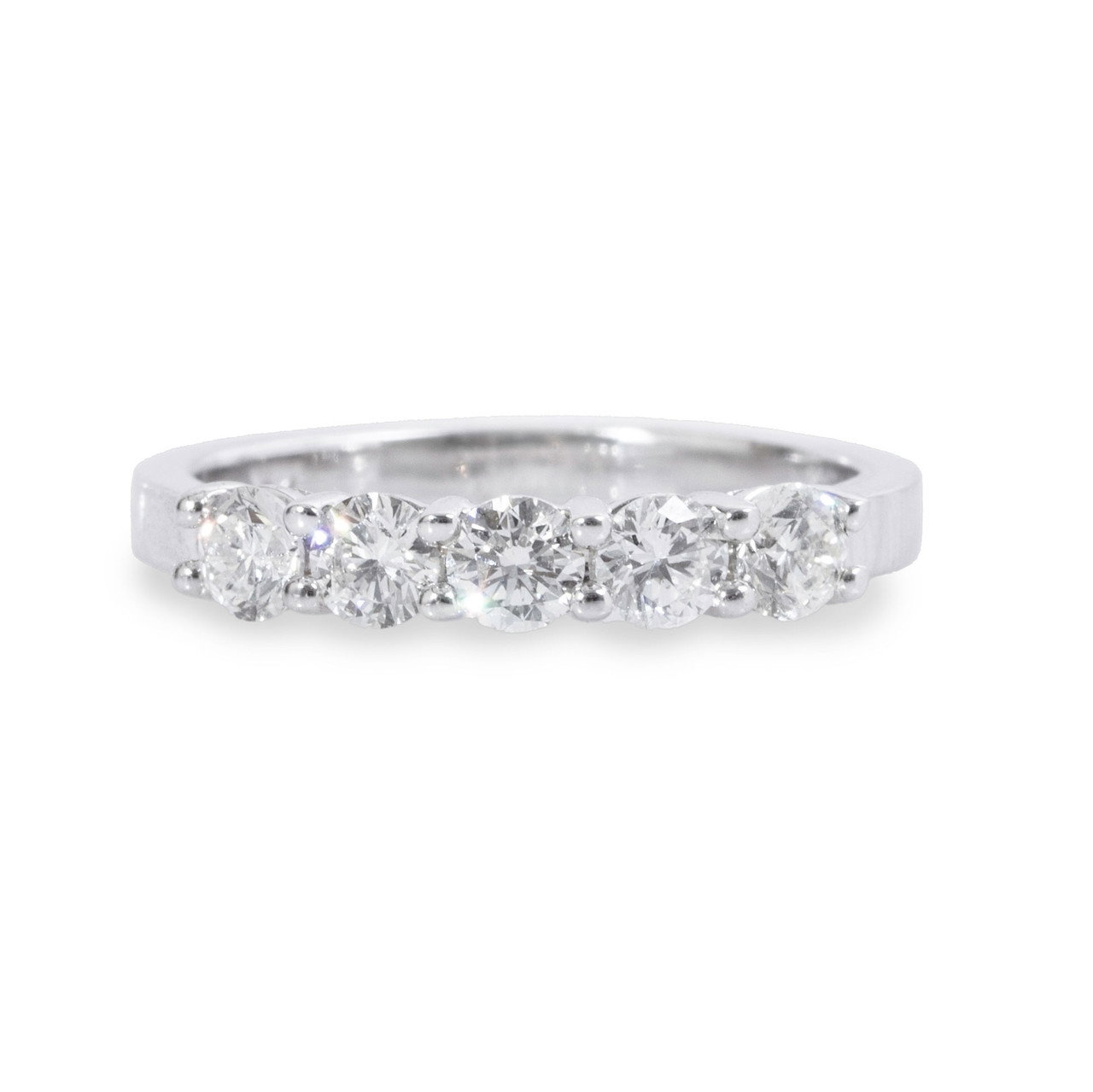 Shared Prong Diamond Wedding Band (0.75tw) 0