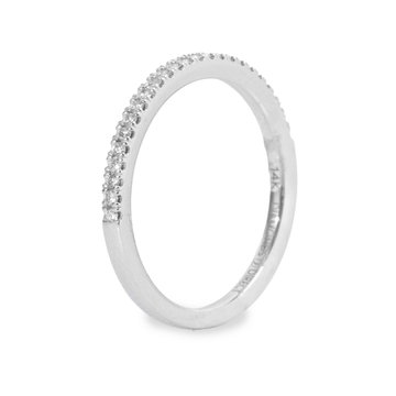 1/2 Way Diamond Wedding Band (0.18tw) In White Gold 14K