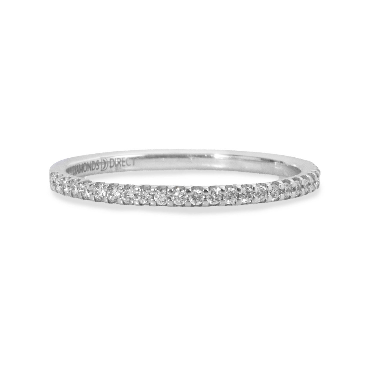 1/2 Way Diamond 1.5mm Wedding Band (0.20tw)