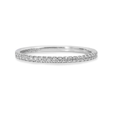 1/2 Way Diamond 1.5mm Wedding Band (0.20tw) In White Gold 14K