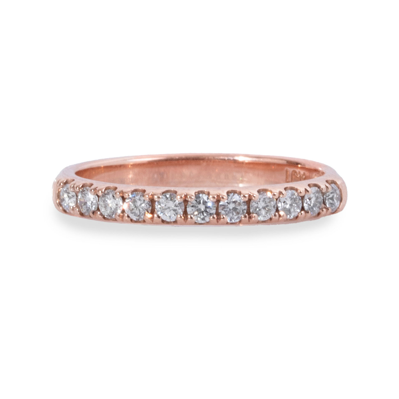 Rose Gold Shared Prong Diamond Wedding Band (0.33tw) 0