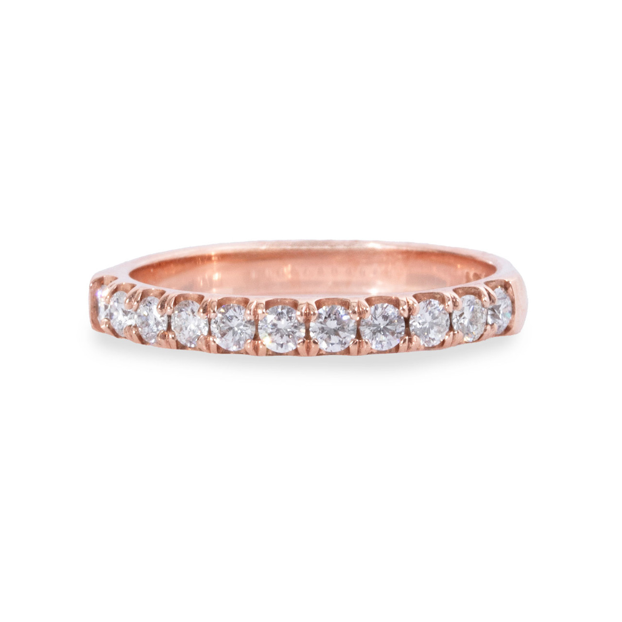 Rose Gold Shared Prong Diamond Wedding Band (0.44tw) 0