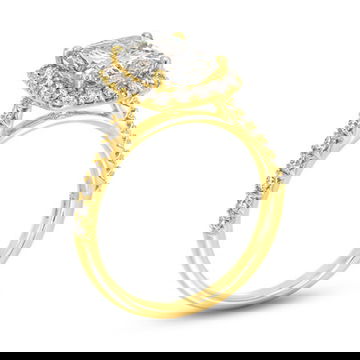 Cushion Lab Grown Diamond Halo Engagement Ring by Diamonds Direct Designs