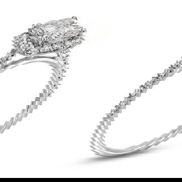Cushion Lab Grown Diamond Halo Engagement Ring by Diamonds Direct Designs