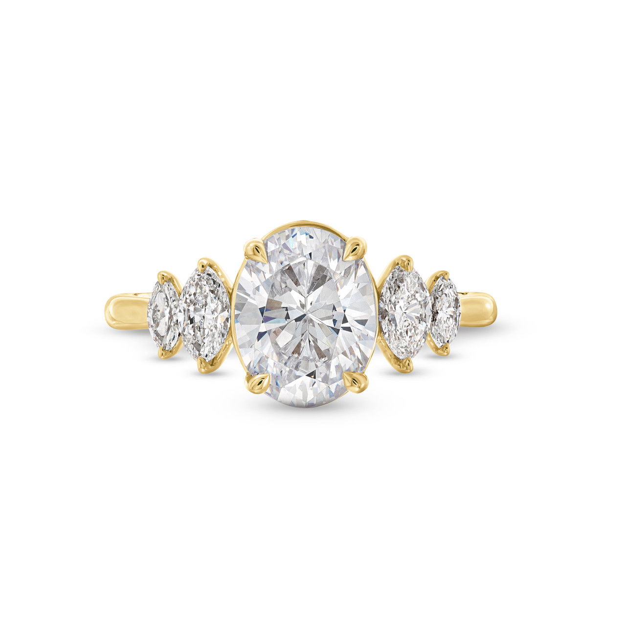 Uneek Graduated Five Diamond Engagement Setting 0