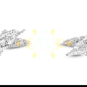 Uneek Marquise Round Side Stone Diamond Engagement Setting