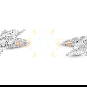 Uneek Marquise Round Side Stone Diamond Engagement Setting