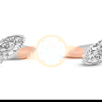 Uneek Round Diamond Under Halo Engagement Setting