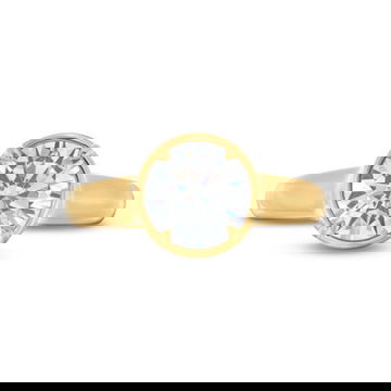 Uneek Round Diamond Under Halo Engagement Setting