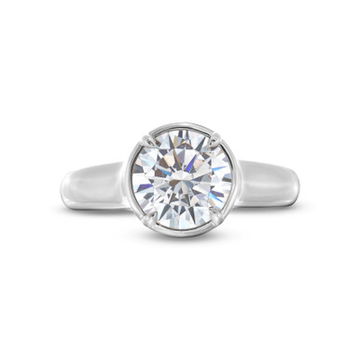 Uneek Round Diamond Under Halo Engagement Setting