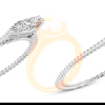 Uneek Round Diamond Under Halo Engagement Setting