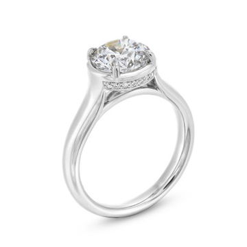 Uneek Round Diamond Under Halo Engagement Setting