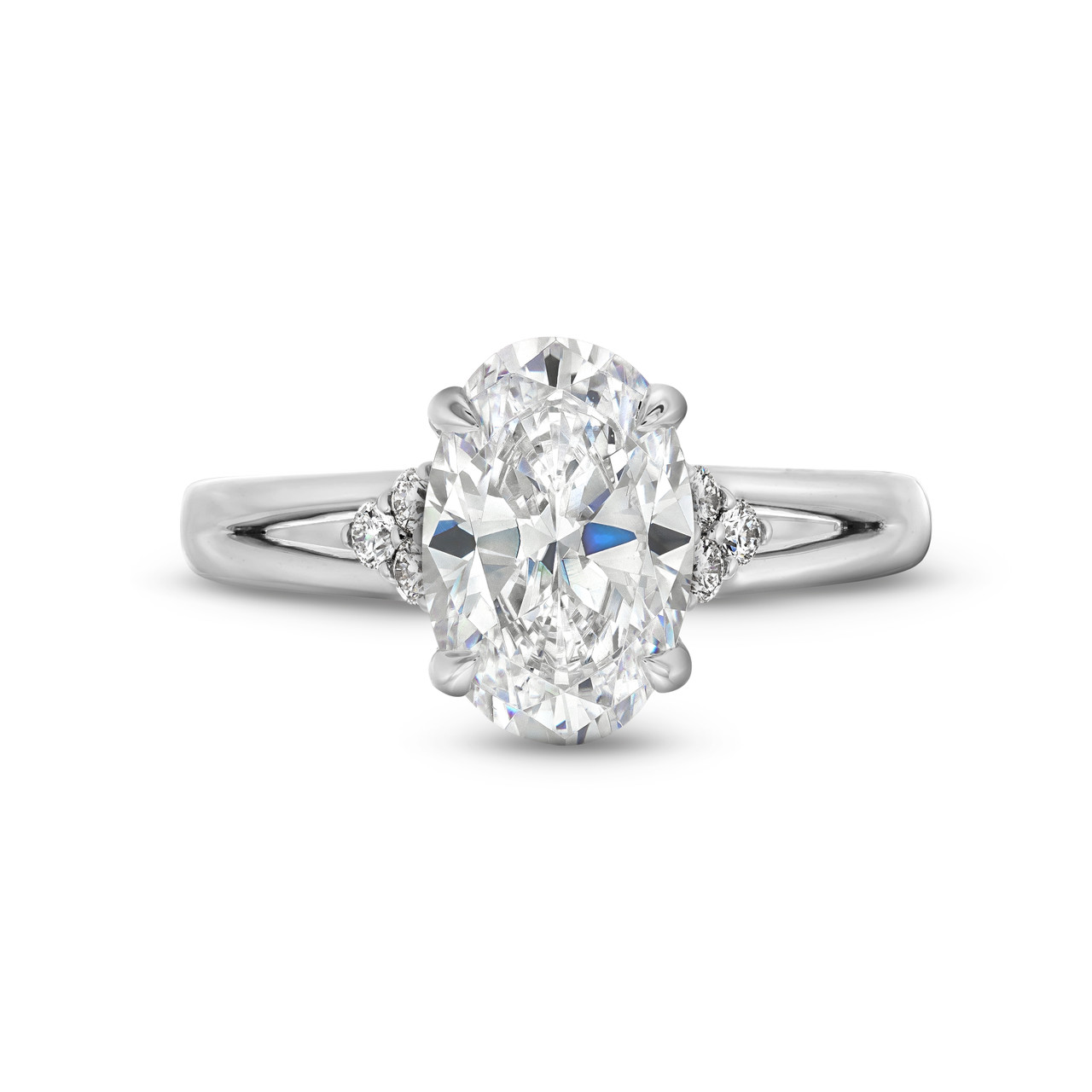 Uneek Split Cluster Diamond Engagement Setting 0