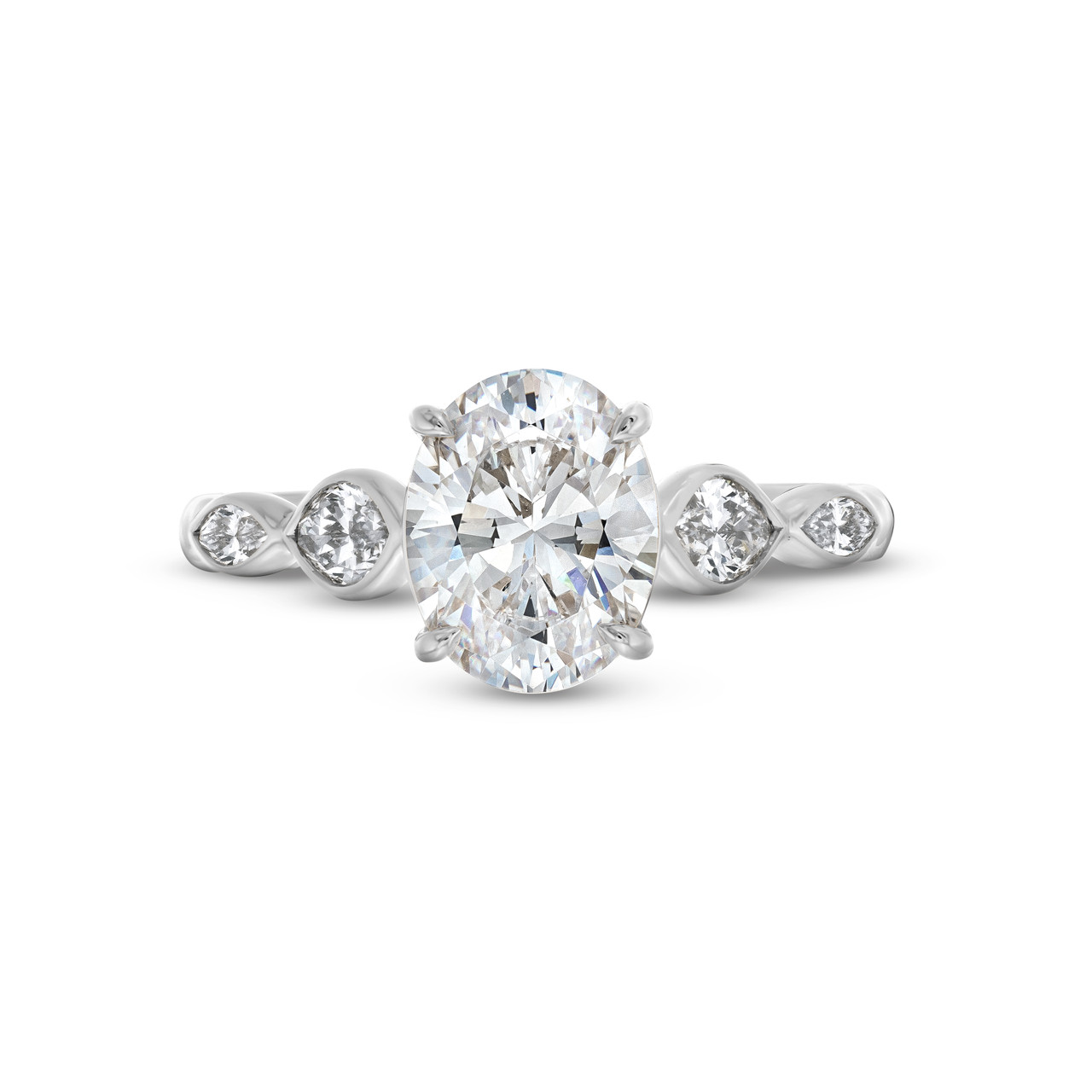 Uneek Horizontal Marquise Bezel Diamond Engagement Setting 0