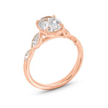 Uneek Horizontal Marquise Bezel Diamond Engagement Setting