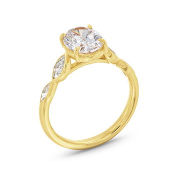 Uneek Horizontal Marquise Bezel Diamond Engagement Setting