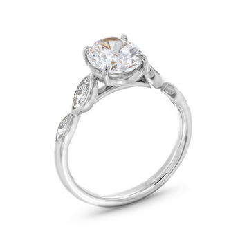 Uneek Horizontal Marquise Bezel Diamond Engagement Setting