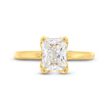 Uneek U-Prong Solitaire Engagement Setting In Yellow Gold 18K