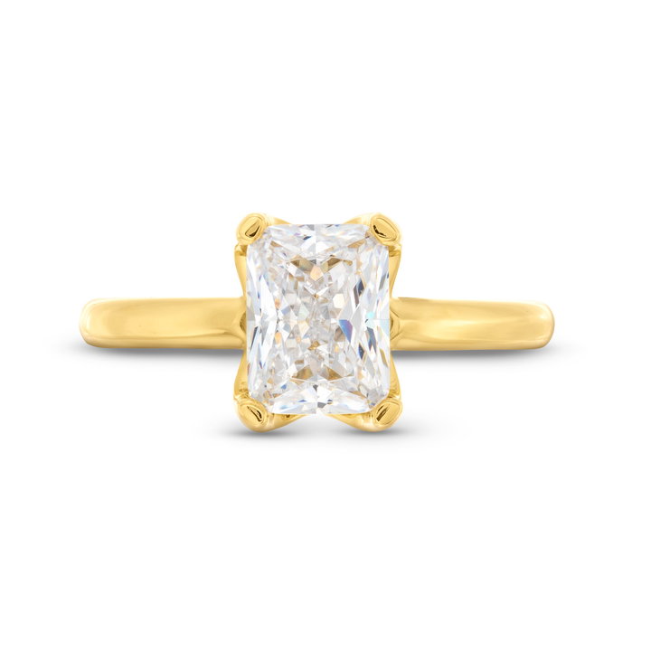 Uneek U-Prong Solitaire Engagement Setting In Yellow Gold 18K