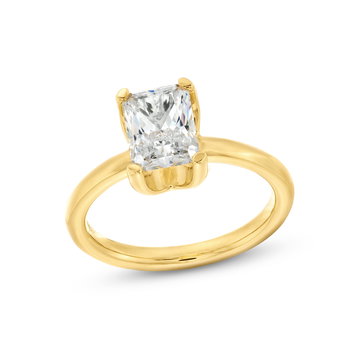 Uneek U-Prong Solitaire Engagement Setting In Yellow Gold 18K