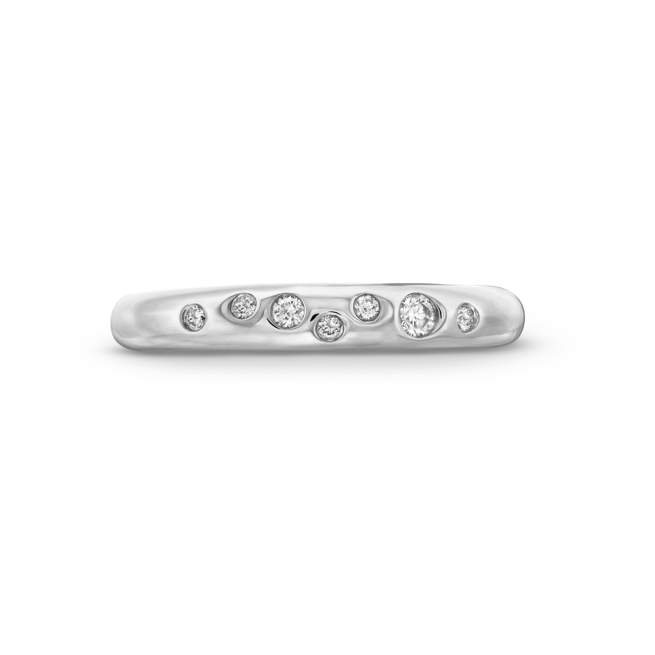 A. Jaffe Scattered Diamond Wedding Band In White Gold 14K 0