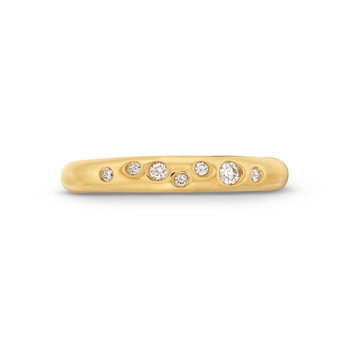 A. Jaffe Scattered Diamond Wedding Band In Yellow Gold 14K