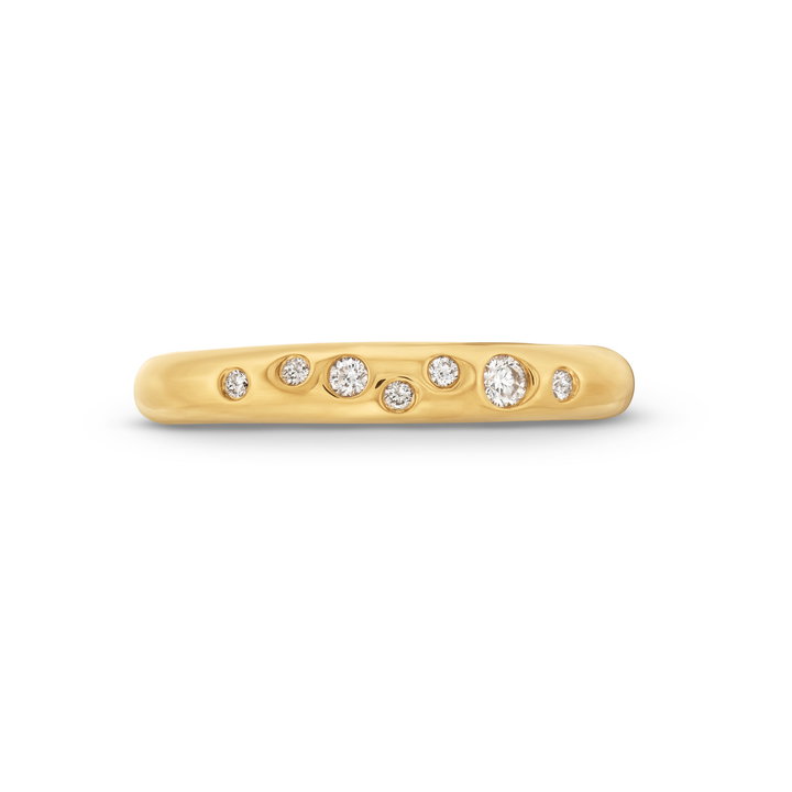 A. Jaffe Scattered Diamond Wedding Band In Yellow Gold 14K