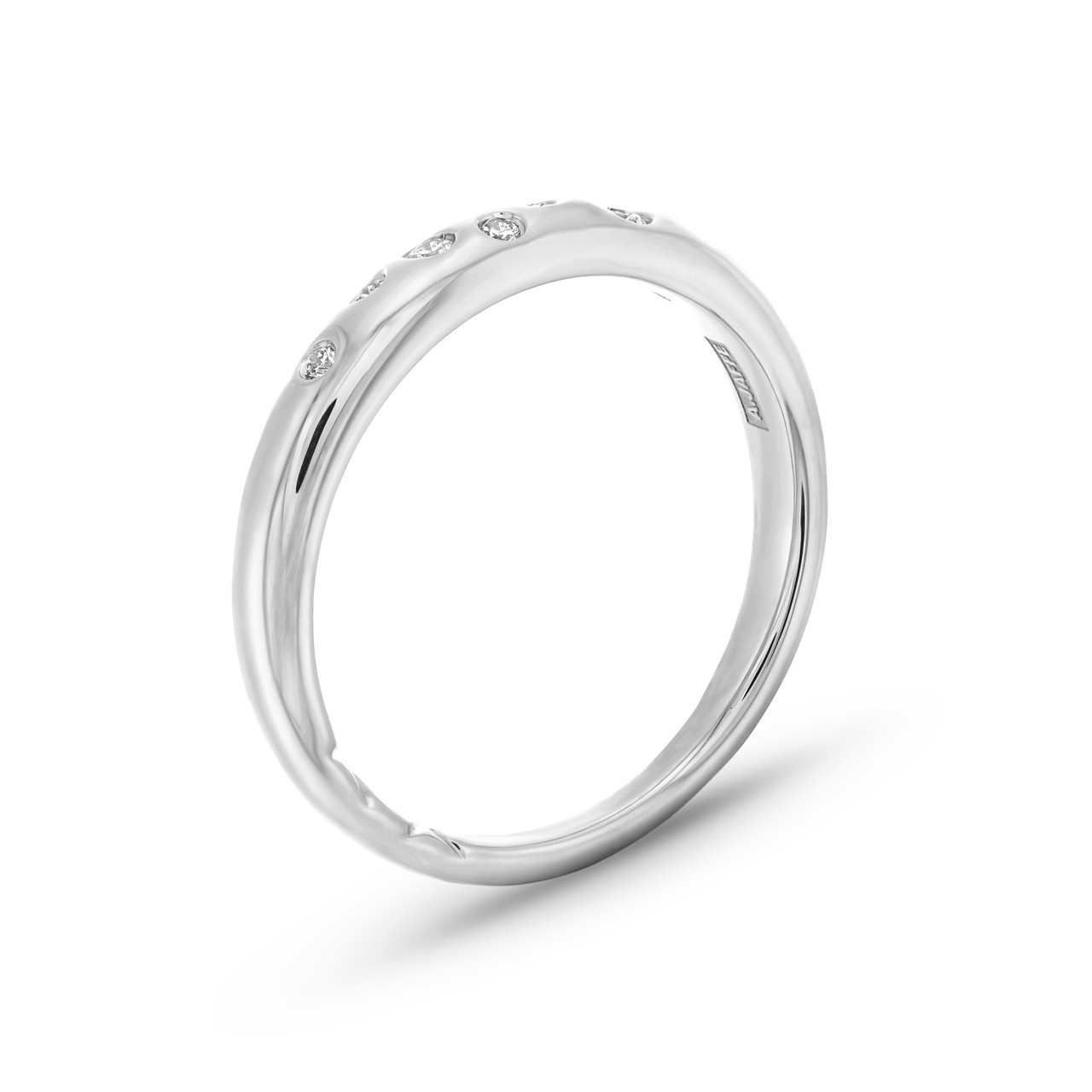 A. Jaffe Scattered Diamond Wedding Band In White Gold 14K 2