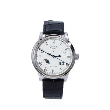 Glashutte Original Senator Perpetual Calendar 42 White Dial Watch | Stainless Steel 0