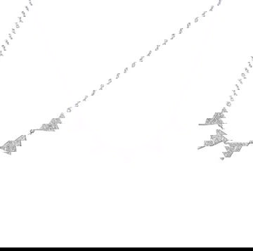 Five Triangle Diamond Pendant Necklace