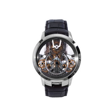 Arnold & Son Time Pyramid Tourbillon 44 Skeleton Dial Watch | Stainless Steel 0