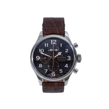 Ernst Benz Chronolunar 47 Black Dial Watch | Stainless Steel 0