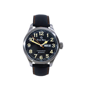 Ernst Benz Chronosport 47 Black Dial Watch | Stainless Steel 0