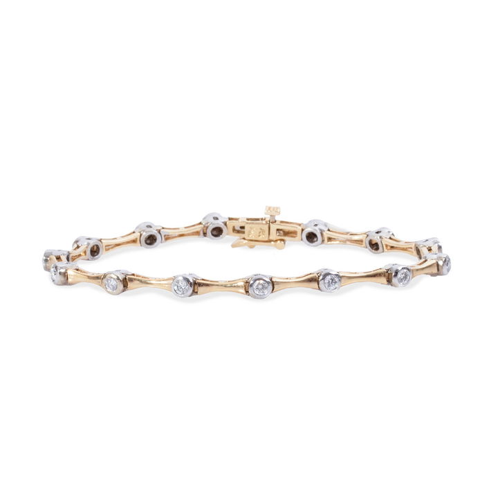 Bezel Diamond Bar Bracelet