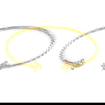 Fleur-de-lis Diamond Bangle Bracelet 0