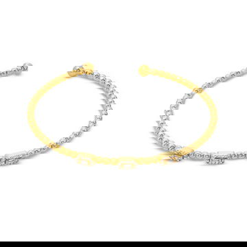 Baguette Diamond Framed Beaded Bangle Bracelet 0