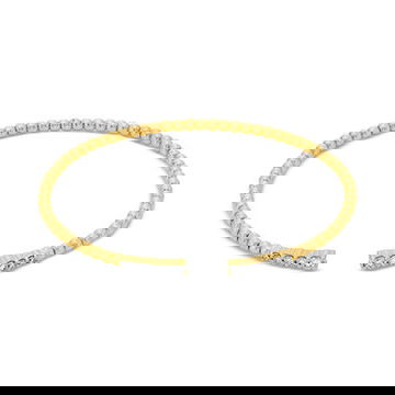 Graduated Diamond Beaded Bangle Bracelet