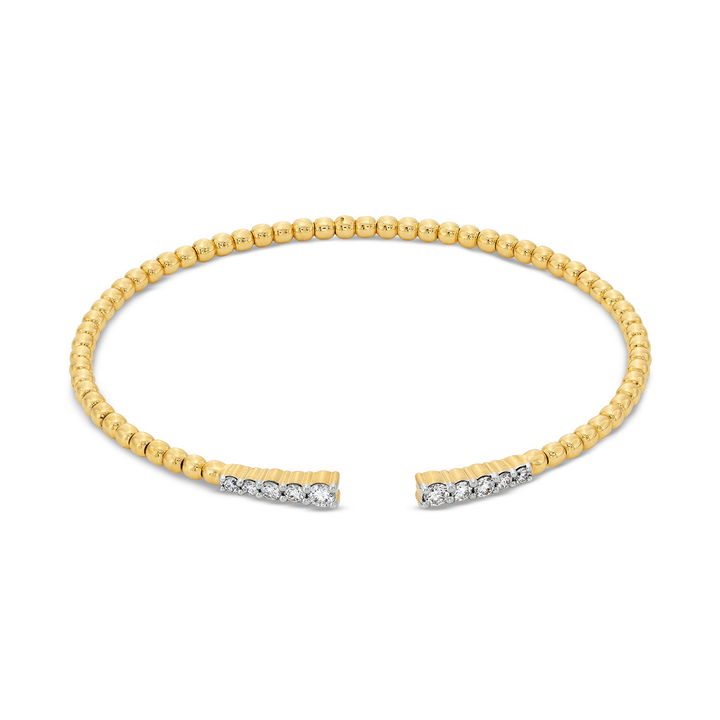 Graduated Diamond Beaded Bangle Bracelet