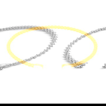 Baguette Diamond Beaded Bangle Bracelet