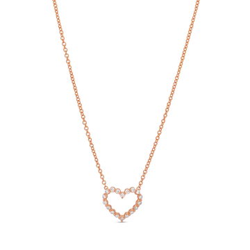 Verragio Medium Diamond Heart Pendant In Rose Gold 18K