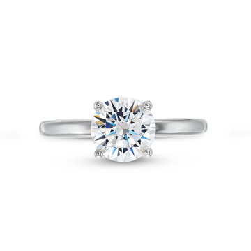 Four Prong Solitaire Engagement Setting by Adorette In White Gold 14K