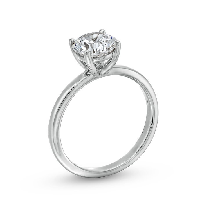Four Prong Solitaire Engagement Setting by Adorette In White Gold 14K