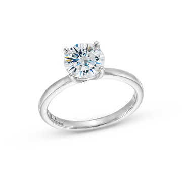 Four Prong Solitaire Engagement Setting by Adorette In White Gold 14K