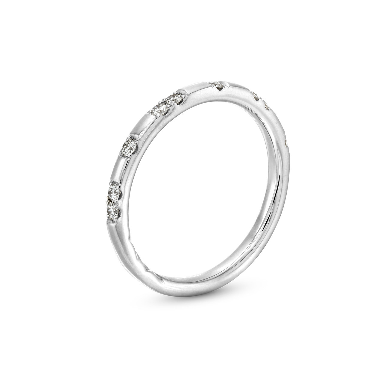 A. Jaffe Diamond Station Wedding Band In White Gold 14K 2