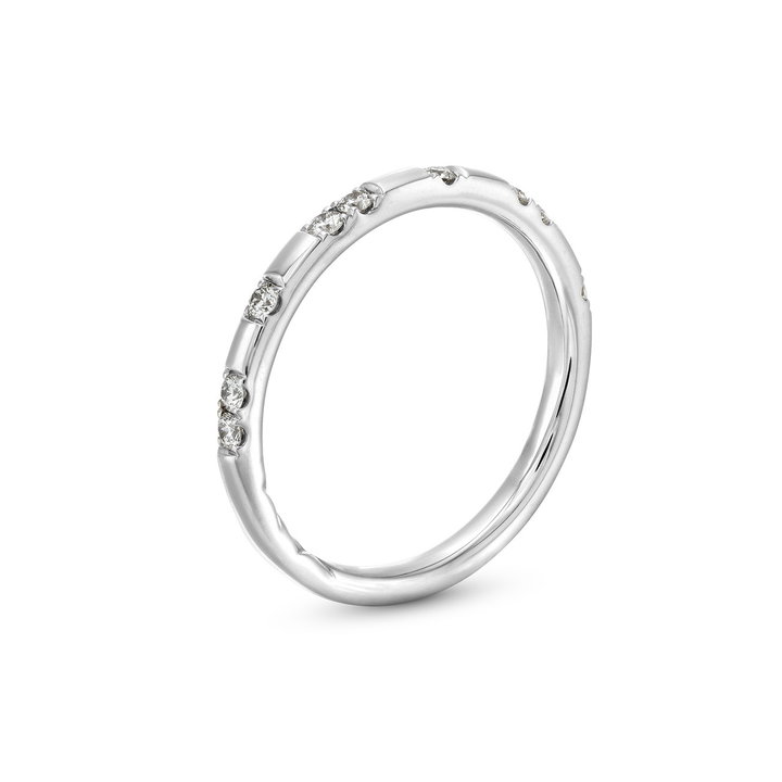 A. Jaffe Diamond Station Wedding Band In White Gold 14K