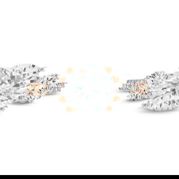 A. Jaffe Three Stone Hidden Halo Engagement Setting 1