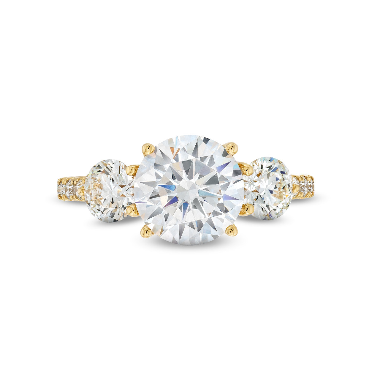 A. Jaffe Three Stone Hidden Halo Engagement Setting 0