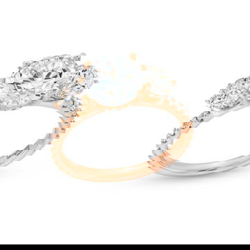 A. Jaffe Three Stone Hidden Halo Engagement Setting 4