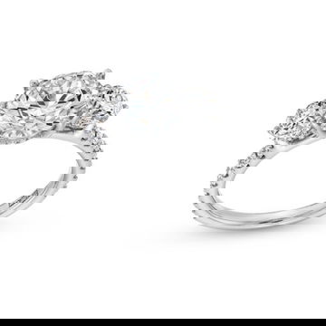 A. Jaffe Three Stone Hidden Halo Engagement Setting 10